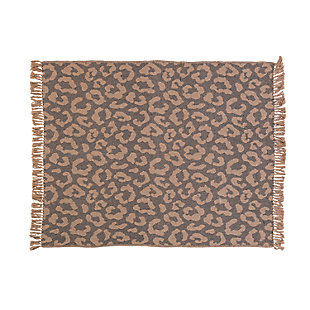 Storied Home Leopard Print Throw, , large