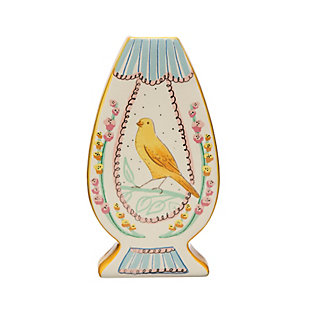 Storied Home Vase with Painted Bird Designs, , large