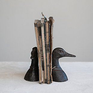 Storied Home Duck Head Bookends, Black (Set of 2), , rollover