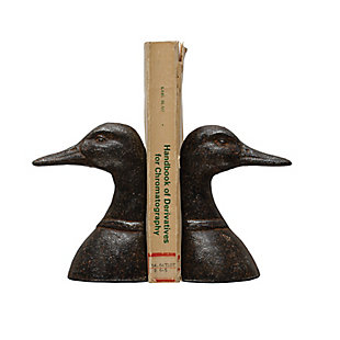 Storied Home Duck Head Bookends, Black (Set of 2), , large