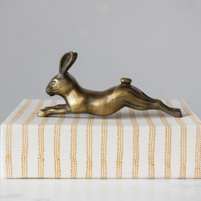 A600080355 Storied Home Decorative Rabbit, Brass sku A600080355