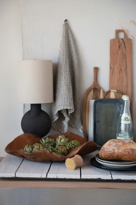 Storied Home Teak Wood Bowl, , rollover