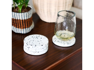 Storied Home Round Terrazzo Coasters (Set of 4)