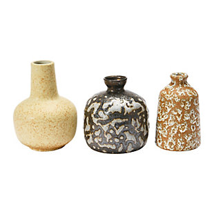 Storied Home Reactive Glaze Vases (Set of 3), , large