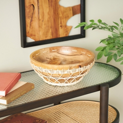 Bayberry Lane Decorative Bowl with Woven Rope Accents | Ashley