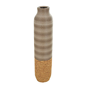 Bayberry Lane Large Seagrass Ribbed Vase, , large