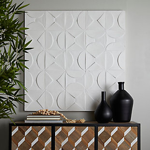 CosmoLiving by Cosmopolitan Intricately Carved Geometric Wall Decor 40"W X 40"H, , rollover