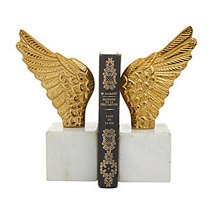 Bayberry Lane Bird Wings Bookends, Gold, large