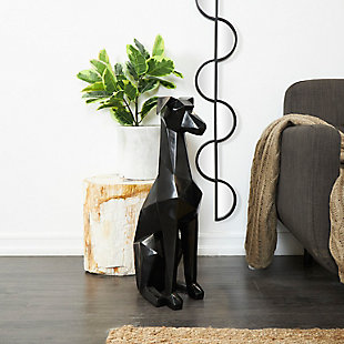 The Novogratz Cubist Dog Sculpture, Black, rollover