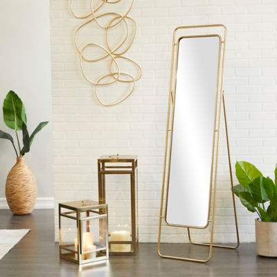 Bayberry Lane Floor Mirror 17W X 66H, Gold