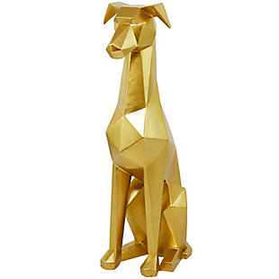 The Novogratz Cubist Dog Sculpture, Gold, large