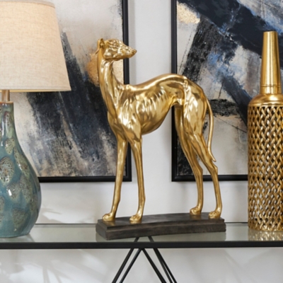 The Novogratz Tall Greyhound Dog Sculpture, Gold