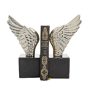 Bayberry Lane Bird Wings Bookends, Silver, large