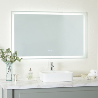 Bayberry Lane Anti Fog Mirror with LED Light 51W X 32H, Silver