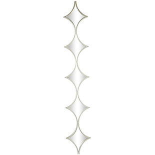 Bayberry Lane Slim Stacked Chain 5 Layer Wall Mirror with Diamond Pattern 8"W X 59"H, , large