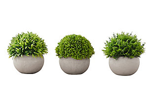 Monarch Specialties Potted Grass (Set of 3), , large