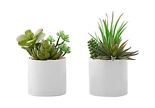 Monarch Specialties Potted Succulent (Set Of 2), , large