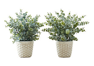 Monarch Specialties Potted Eucalyptus Grass (Set of 2), , large