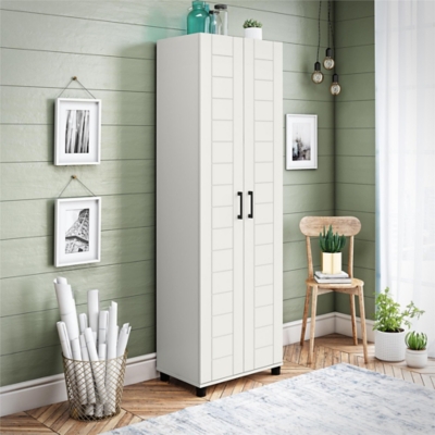 Systembuild Evolution Linnet 24 Wide 2 Door Shiplap Cabinet, White