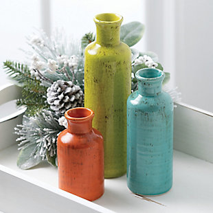 Sullivans Multicolored Bottle Vases (Set of 3), , rollover