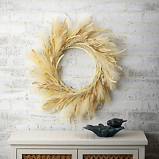 Sullivans 23.5" Plume Grass and Berry Wreath, , rollover