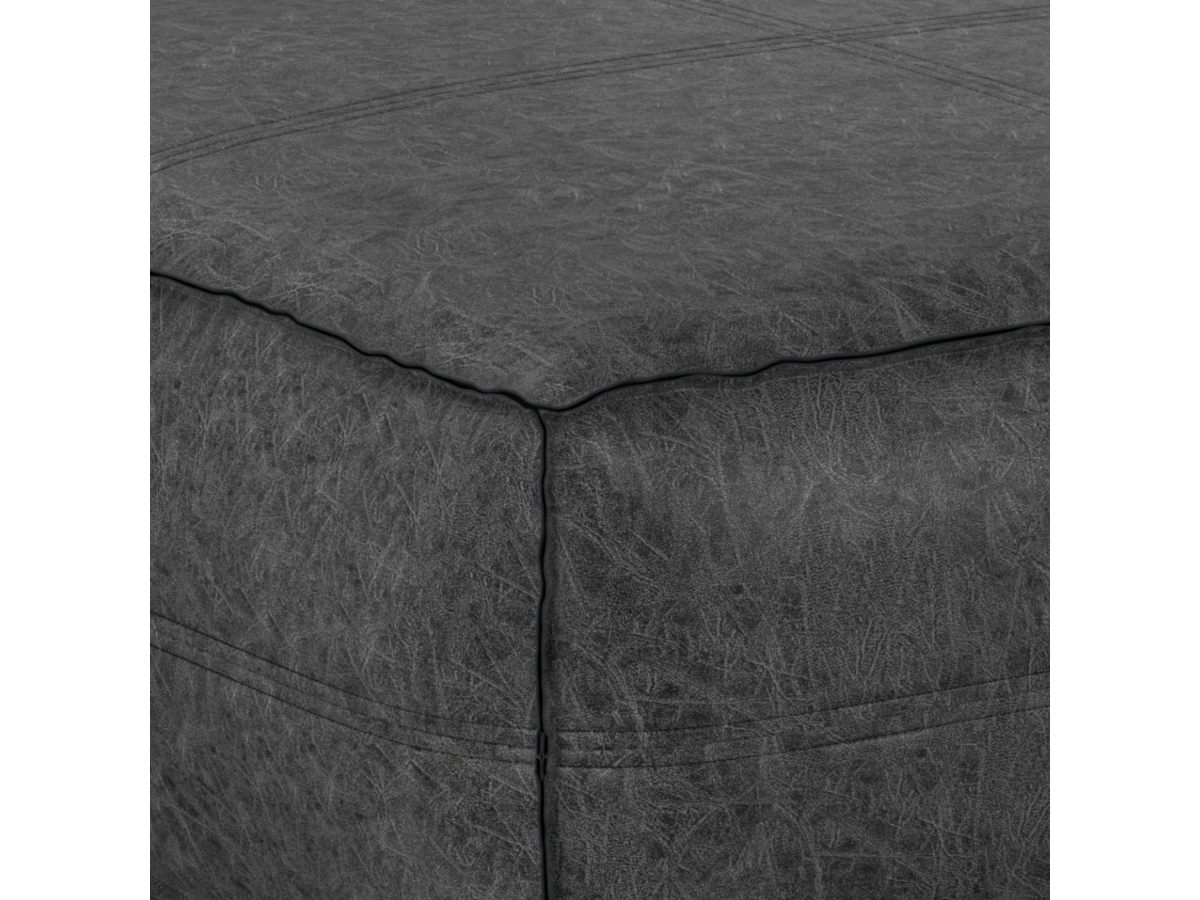 Simpli Home Brody Pouf, Distressed Black, large