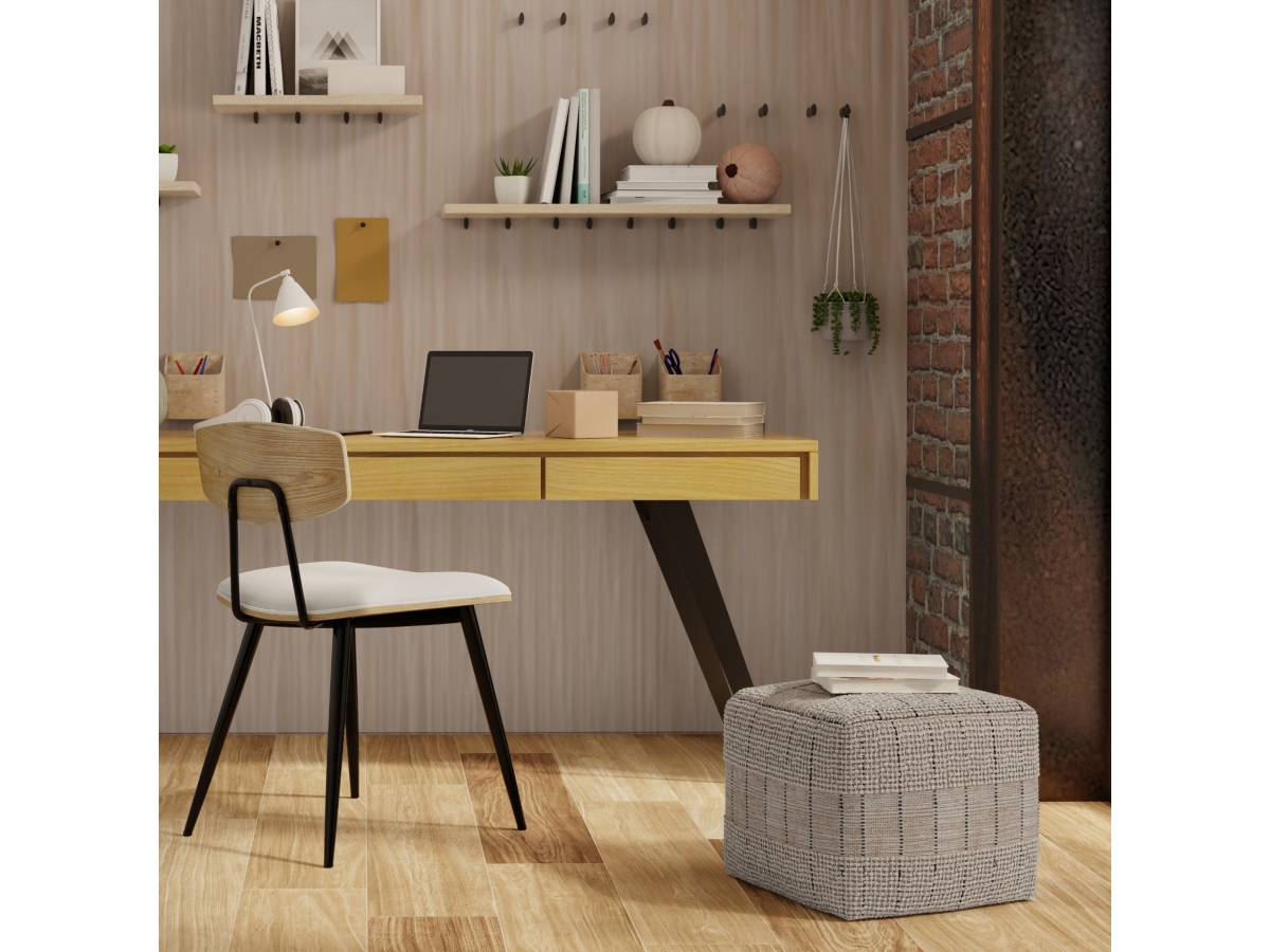 Simpli Home Elmer Pouf, , large