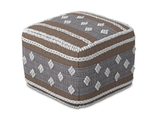 Simpli Home Indoor/Outdoor Mapleton Pouf