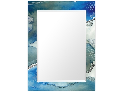 Empire Art Direct Subtle Blues Mirror Tempered Art Glass, , large