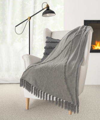 A600080753 Diamond Solid Throw Blanket, Gray sku A600080753