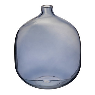 Storied Home Round Tinted Vase, Blue, large
