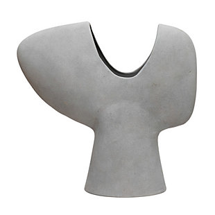 Storied Home Y Shaped Terracotta Abstract Vase, Gray, large