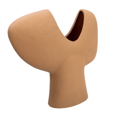 Storied Home Y Shaped Terracotta Abstract Vase, , large