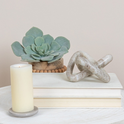 Storied Home Decorative Link Knot, Beige