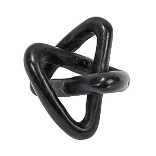 Storied Home Decorative Link Knot, Black, large