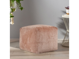 Yakar Solid Chenille Pouf