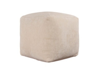 Yakar Solid Chenille Pouf