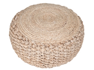 Spruce Solid Braided Pouf