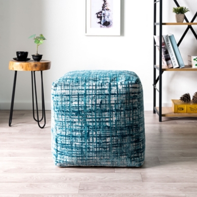 Milano Abstract Pouf, Blue