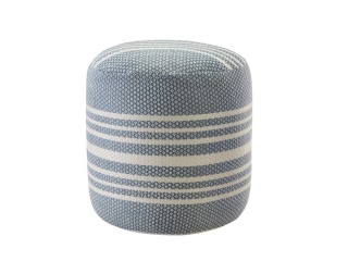 Atlantis Striped Indoor/Outdoor Pouf