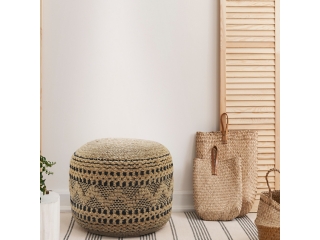 Spruce Geometric Pouf