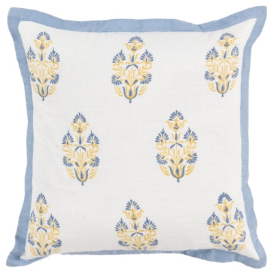 Rizzy Home Block Print Collection Textured Decorative Throw Pillow, , grid