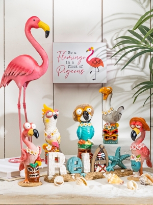 Gerson International Indoor/Outdoor Flamingo Figurine (Set of 2), , rollover