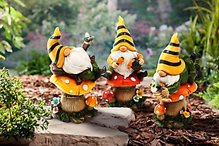 Gerson International Bee Gnome Figurines (Set of 3), , rollover