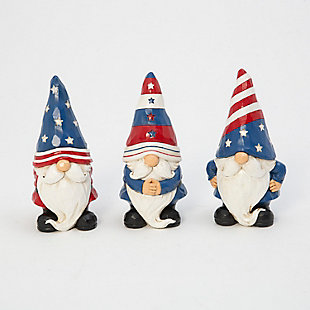 Gerson International Americana Gnome Figurines (Set of 3), , large