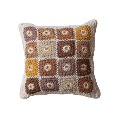 Storied Home Crocheted Square Pillow, , large