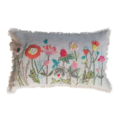 Storied Home Flower Lumbar Pillow, , large