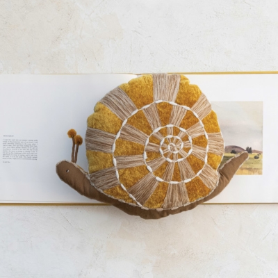 Storied Home Indoor/Outdoor Snail Shaped Pillow, , rollover