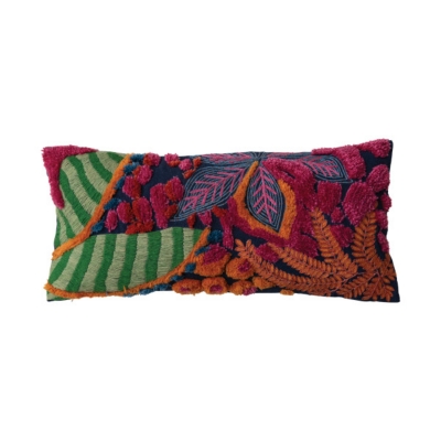 Storied Home Indoor/Outdoor Botanical Lumbar Pillow, , large