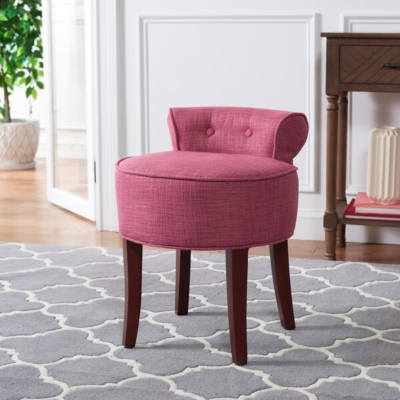 Georgia Vanity Stool, Rose